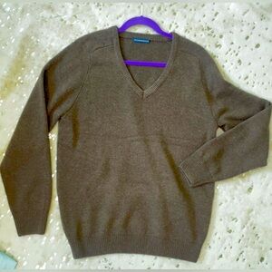 Brandy Melville Brown V-Neck Sweater